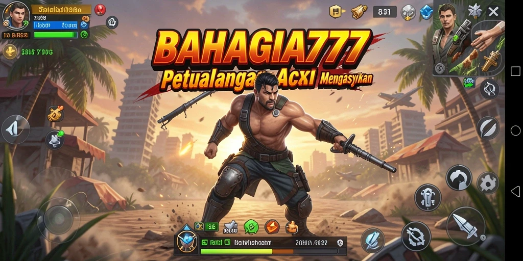 Tampilan aksi seru dari gameplay BAHAGIA777 yang menegangkan.