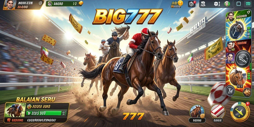 Tangkapan layar dari gameplay menegangkan di BIG777 dengan balapan mobil yang mendebarkan.