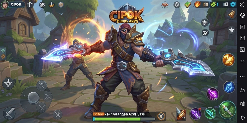 Gameplay seru CIPOK dengan aksi pertarungan yang epik.