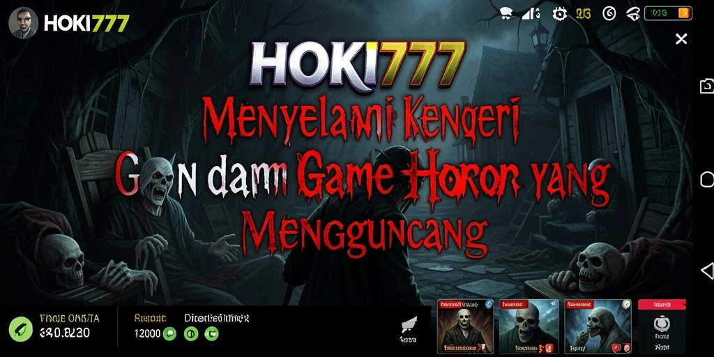 Screenshot gameplay HOKI777 yang menampilkan suasana mencekam dan misterius.