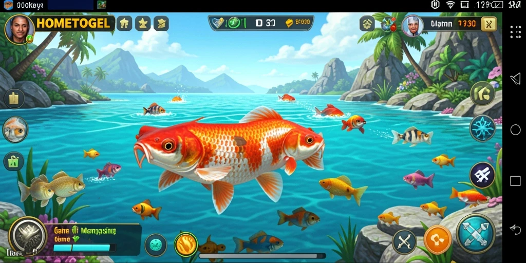 Tampilan menakjubkan dari HOMETOGEL dengan aktivitas memancing yang mendalam.