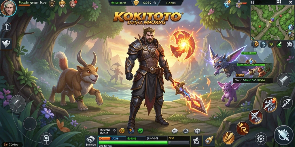 Tangkapan layar KOKITOTO menunjukkan aksi seru dalam gameplay MMORPG.