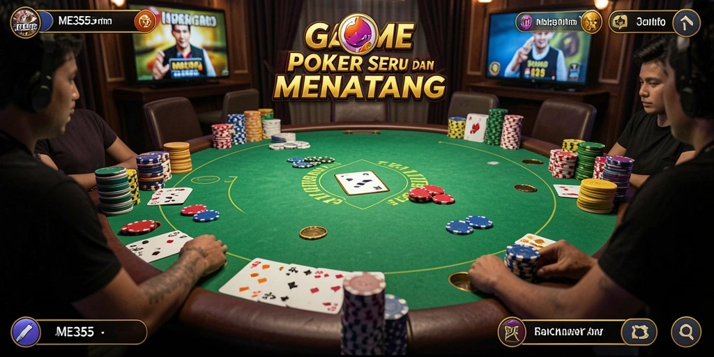 Tampilan screenshot ME355 menampilkan permainan poker yang seru.
