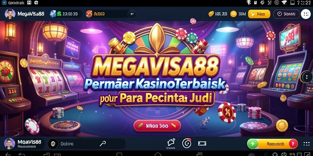 Screenshot gameplay MEGAVISA88 menampilkan suasana kasino yang mendebarkan.