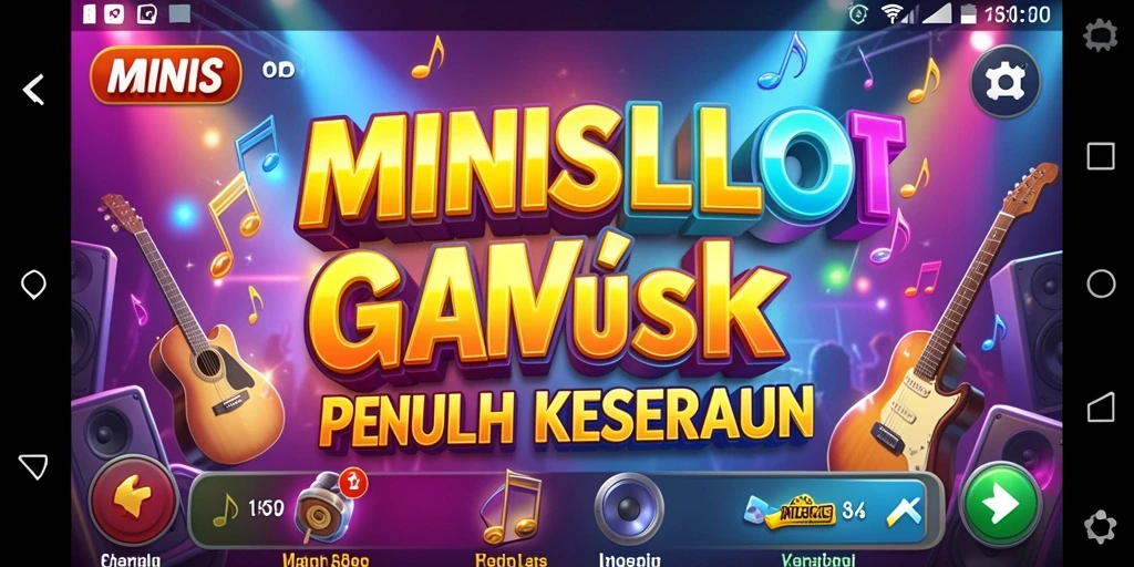 Tampilan gameplay MINISLOT dengan irama musik yang menyenangkan.