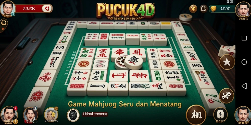 Screenshot utama PUCUK4D menampilkan gameplay Mahjong yang seru dan mengasyikkan.