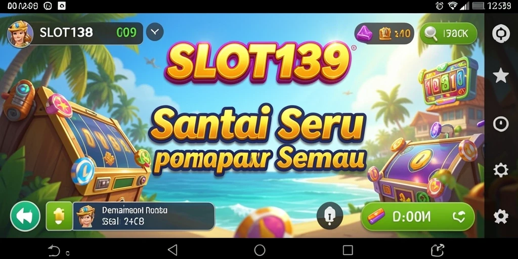 Screenshot menunjukkan gameplay SLOT138 yang seru dan penuh warna.