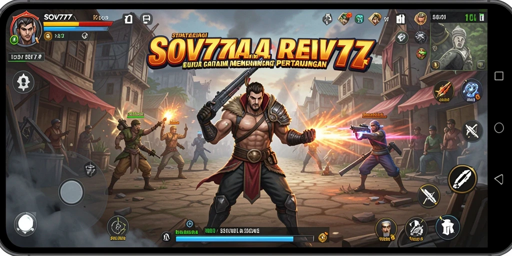 Tangkapan layar gameplay SOV777 menunjukkan pertempuran strategi yang intens.